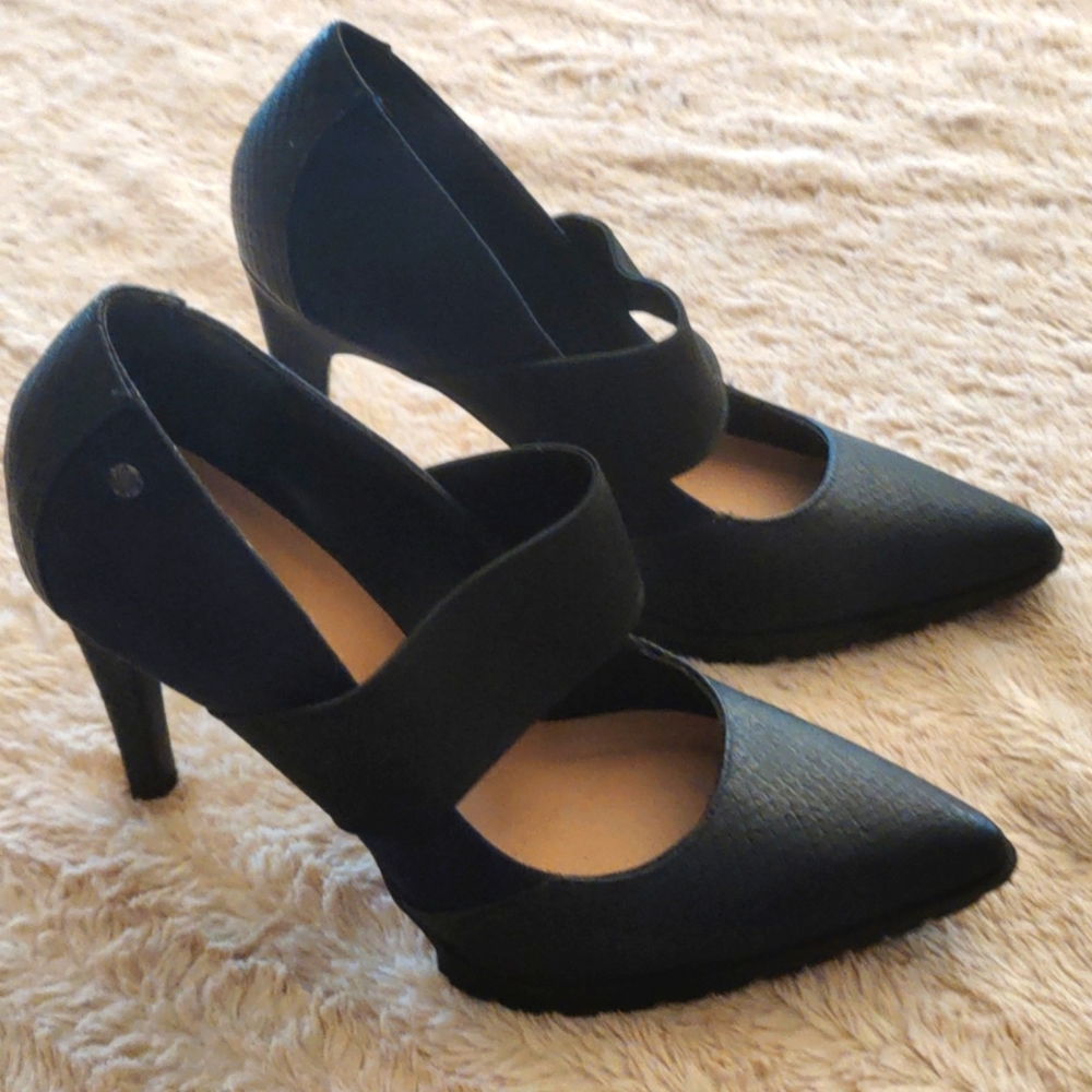 Simply Vera Vera Wang Navy Blue Snake Skin Stiletto Heels